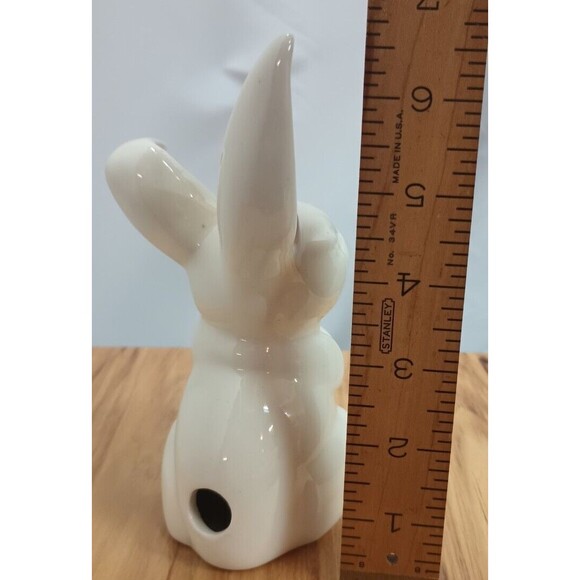 Vintage Laughing Bunny Cotton Ball Dispenser Tail Rabbit - Picture 5 of 6